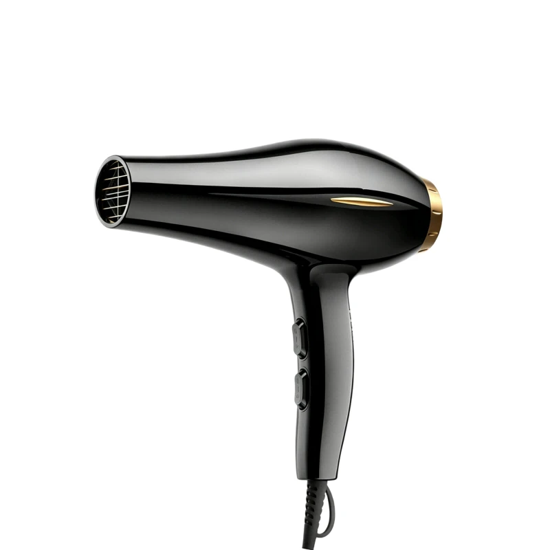 Sèche-cheveux professionnel de qualité salon avec moteur AC, lumière bleue, ions négatifs, 3 réglages de vent et 3 réglages de chaleur